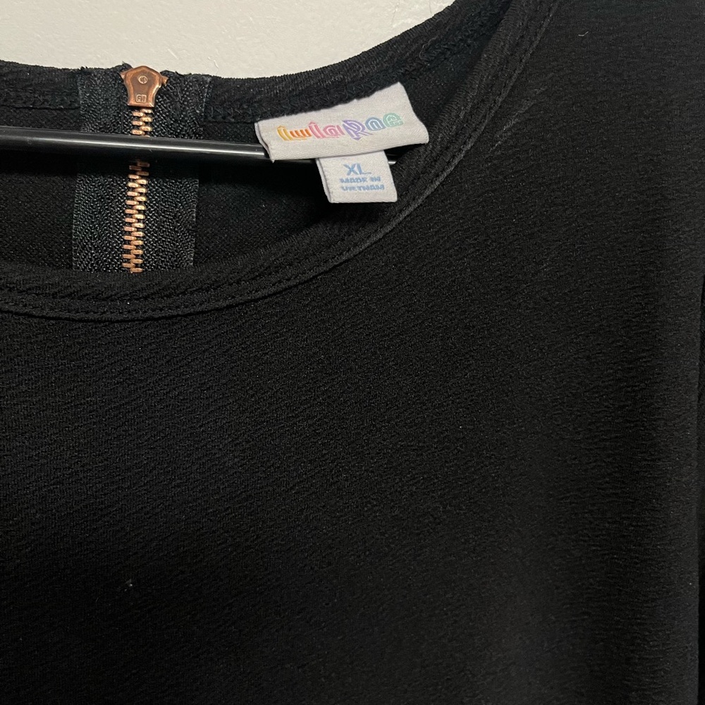 Solid Black Lularoe Amelia Dress